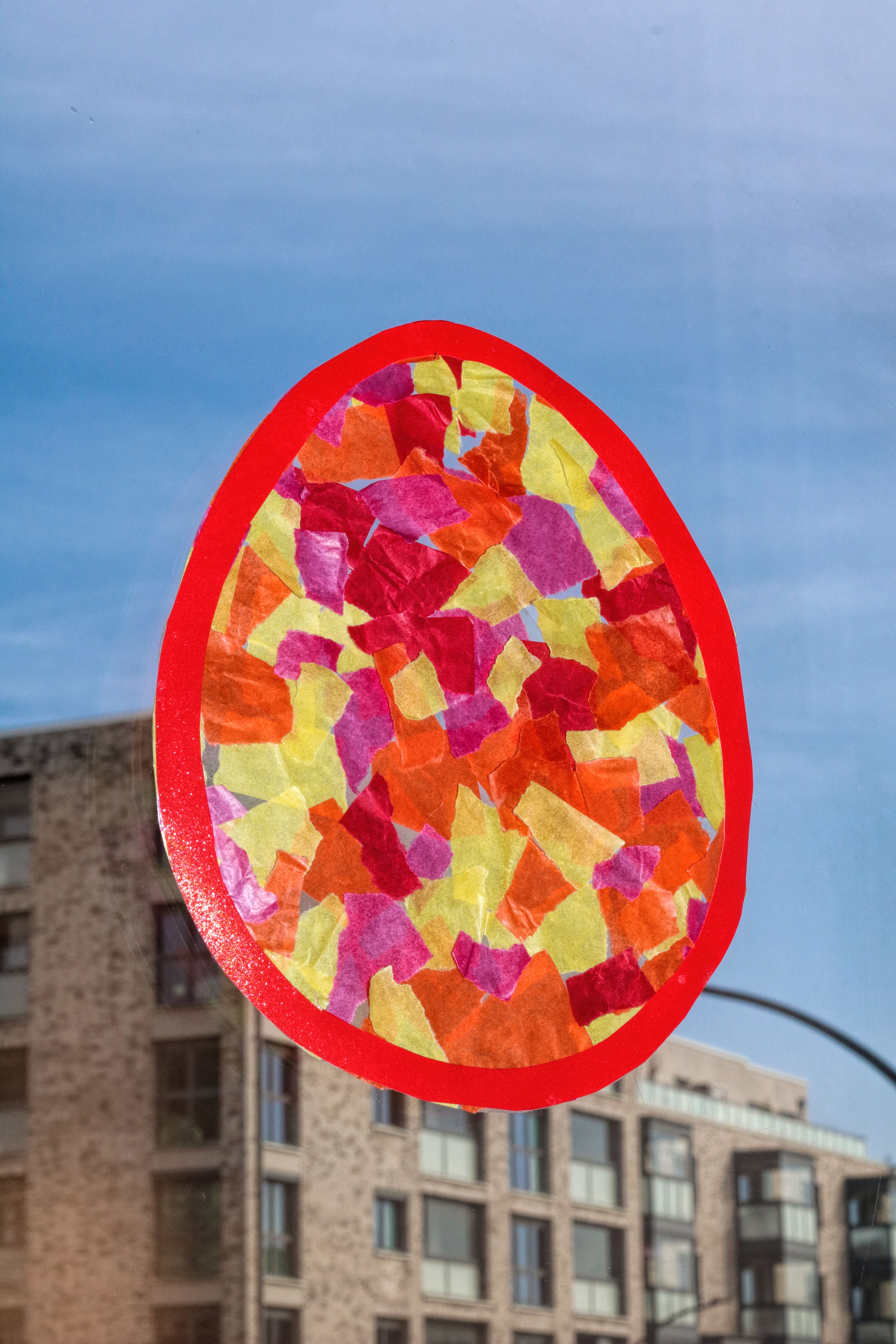 Fensterbild Kleinkind Transparentpapier