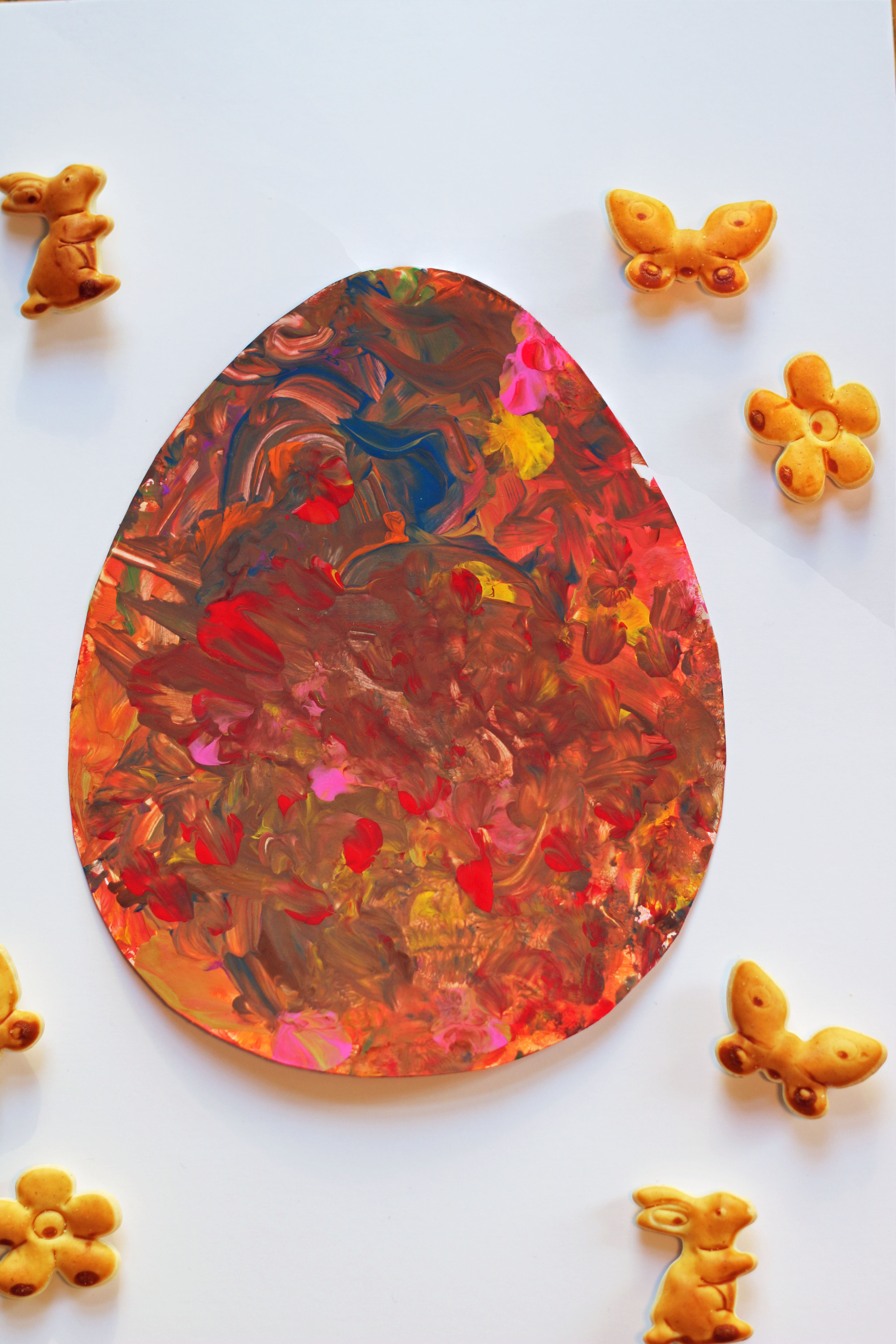 Ostern basteln Kleinkind Fingerfarbe einfach U3