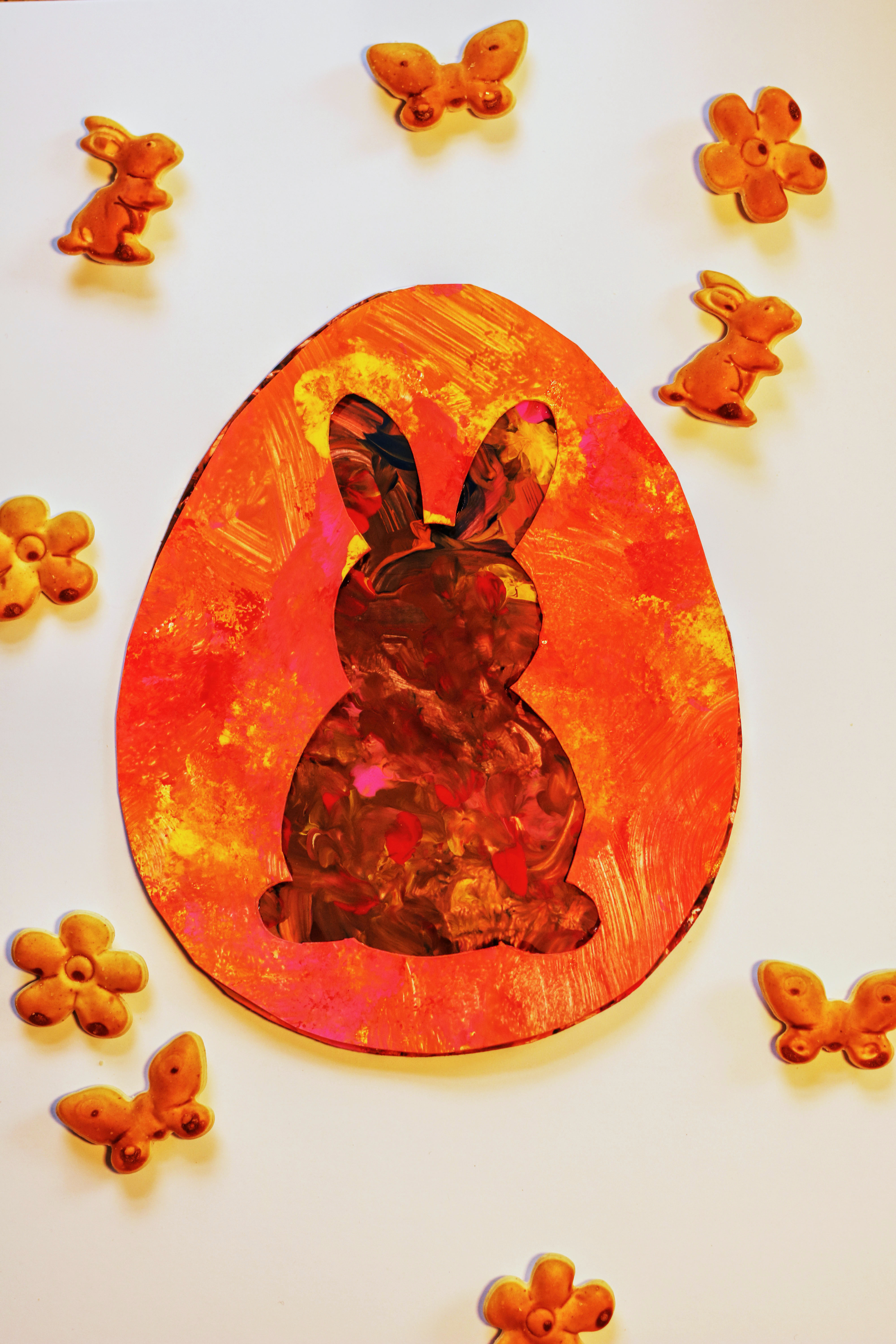 1 Jahr 2 Jahre basteln Ostern Fingerfarbe